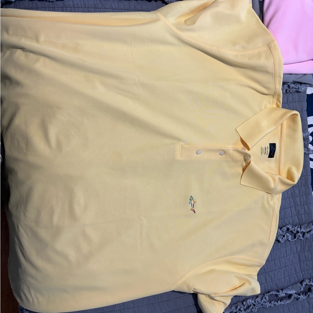 Greg Norman Collection Yellow Polo Shirt - Picture 2 of 3